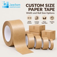 Ruban adhésif en papier kraft personnalisé Jastom pour le choix de la largeur et de la longueur et les projets d'emballage avec options de logo imprimé