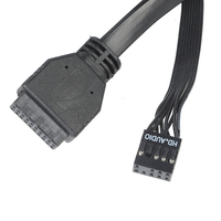 Cable de Extensión Multifuncional para Placa Base, Conector de 20 Pines, Doble USB 3.0, Panel Frontal para PC, Longitud Personalizable, en Stock