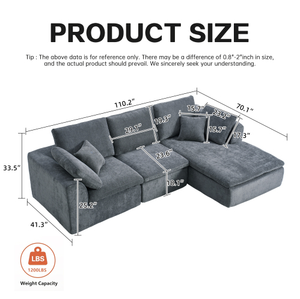 Divano Sezionale a Tre Posti a L in Tessuto <span class=keywords><strong>Moderno</strong></span> 2026 per Dropshipping - Eco-Friendly, per Appartamenti e Ville, Salotti, Volume Ridotto, Cina - Product Image 2