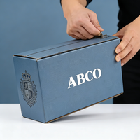 Boîte postale en carton ondulé personnalisée fermeture à glissière à bande détachable pour le recyclage des vêtements boîte à fermeture à glissière pour l'impression de gaufrage de chaussettes