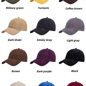 Gorra de Béisbol de Pana Vintage con Letras Bordadas Personalizadas de Lujo, Gorra Deportiva de 6 Paneles para Hombre y Mujer, Gorras de Béisbol Ajustadas - Product Image 5