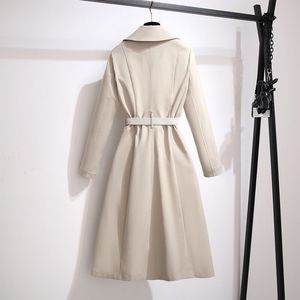Elegante Trench da Donna Stile Ufficio Novità Primavera con Revers Stile British, Cintura Sottile e Sciarpe, Giacca a Vento Casual - Product Image 5
