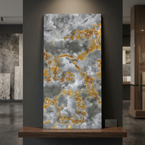 Marcos Black Marble Look Porcelain Tiles 600x1200mm Glossy Glaze for Wall Floor Interiors - Product Image 1