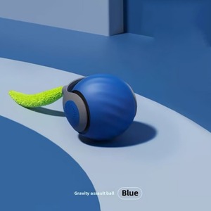 Interattivo per animali domestici giocattolo da allenamento attivo palla da rotolamento intelligente IQ automatico auto mobilità elettrico palla di gatto con piuma Teaser - Product Image 5