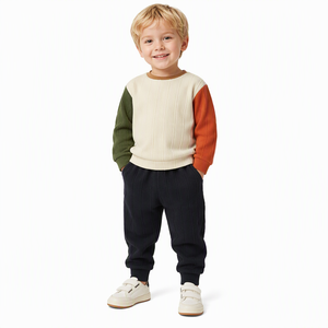 NUOVO Set di Abbigliamento per Bambini 2 Pezzi 100% Cotone Magliette e Pantaloni Sportivi Set di <span class=keywords><strong>Vestiti</strong></span> per Bambini OEM - Product Image 1