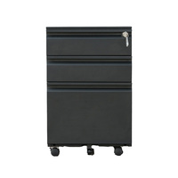 Meuble de bureau vertical moderne 2026 à prix de gros, armoire de rangement mobile en acier à 3 tiroirs