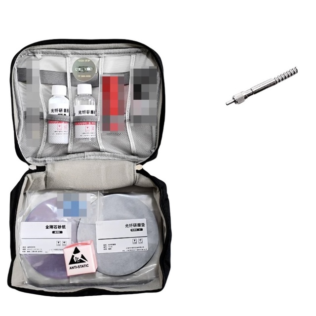 Electronic Accessories Set Optical Fiber Cable Connector Repairing Tips with Polishing Paper and Sanding Disc