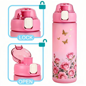 Bouteille d'eau de sport saine de 600 ml en matériau de qualité alimentaire avec logo personnalisé, style minimaliste pour l'eau bouillante, à boire directement - Product Image 1