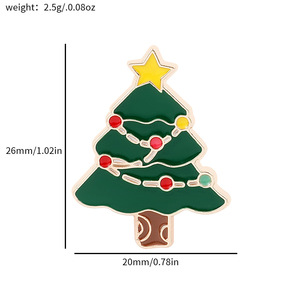 Broche <span class=keywords><strong>de</strong></span> Navidad con personalidad creativa, dibujos animados bonitos <span class=keywords><strong>de</strong></span> Papá Noel, <span class=keywords><strong>muñeco</strong></span> <span class=keywords><strong>de</strong></span> <span class=keywords><strong>nieve</strong></span>, insignia <span class=keywords><strong>de</strong></span> árbol <span class=keywords><strong>de</strong></span> Navidad, regalo conmemorativo <span class=keywords><strong>de</strong></span> Metal grabado - Product Image 2