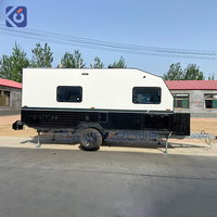 CAMPTRL Remorque de caravane pliable compacte avec tente annexe à coque rigide pour le camping familial en plein air