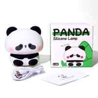 Mini lampe Panda de haute qualité avec capteur tactile USB veilleuse en Silicone de dessin animé pour enfants chambre chevet alimenté par batterie au Lithium