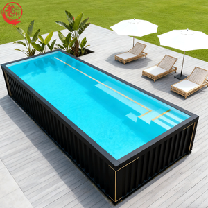 <span class=keywords><strong>Piscine</strong></span> Intérieure en Conteneur Prête à l'Emploi, Conteneur-<span class=keywords><strong>Piscine</strong></span> Personnalisé 16' x 40' avec Terrasse, <span class=keywords><strong>Piscine</strong></span> Conteneur Double Largeur avec Toit - Product Image 6