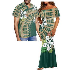 Conjunto De Pareja Polinesia Samoan Puletasi <span class=keywords><strong>Ropa</strong></span> De Mujer. Elegante Island Trajes a juego Parejas - Product Image 5