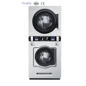 Bán hàng trực tiếp giặt thương mại thiết bị đồng tiền hoạt động bán hàng tự động giặt Stack máy giặt và sấy khô