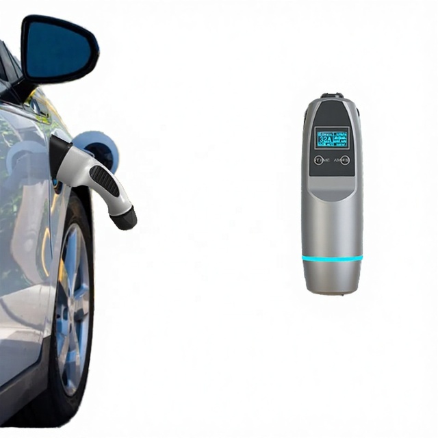Khons Compact Efficient Type 2 EV Charger 32A 7KW Automatic Car Charger Adjustable Current Portable EV Charging Station