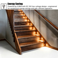 Lampes d'escalier extérieures étanches basse tension 24V, à intensité variable, avec minuterie, RGBW UCS2904, encastrées, LED