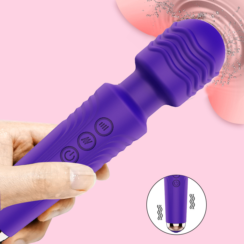 is vibrating massager safe Topcobe Vibrating Massager Wand, USB Cordless Handheld Massager with 8  Powerful Vibration Modes, Pink main image 0