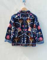 Veste bomber bohème en velours brodé Suzani, faite à la main, vêtement d'extérieur artisanal pour l'hiver, unisexe, mode ethnique, doublure en coton respirante