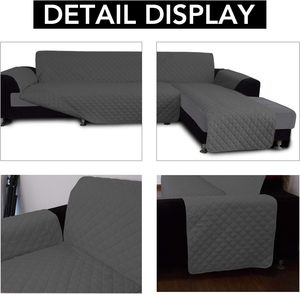 Funda de Sofá Seccional Reversible en Forma de L, Resistente a las Manchas, Lavable a Máquina, para Perros y Gatos, Color <span class=keywords><strong>Gris</strong></span> Oscuro Grande - Product Image 3