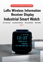 Montre industrielle portable LoRa avec récepteur de messages longue portée et rappel par vibration pour la patrouille en usine et les soins aux personnes âgées