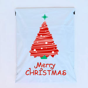 Emballage biodégradable personnalisé avec logo imprimé, emballage de Noël blanc, polyéthylène, sac de courrier, sac d'expédition pour t-shirt - Product Image 3