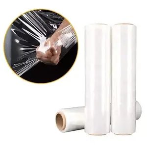 Moving Hand Stretch Wrap Film High Self Adhesive Film Eco Friendly And Good Price 500mm 23 Mic 3kg Hand Pe Stretch Film