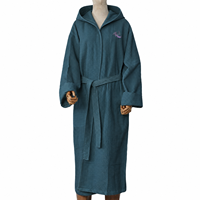 Peignoir de bain gaufré unisexe avec capuche pour hôtel et spa, idéal pour le matin, confortable pour toutes les saisons, direct usine
