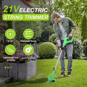 21V Battery Powered Brush Grass Cutter Weed <b>String</b> Trimmer for <b>Garden</b> Grass Cutter - Product Image 1