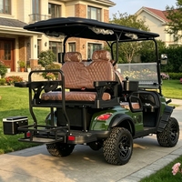 Voiturette de golf électrique au lithium personnalisable 4 places 48 V de qualité supérieure avec personnalisation gratuite de la couleur et du logo pour usage en station balnéaire ou à domicile