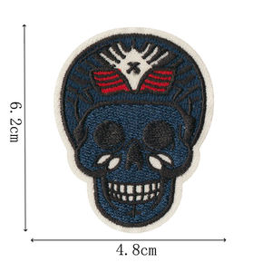Patchs thermocollants style vintage américain, broderie occidentale et asiatique, crâne, motard, punk - Product Image 5