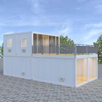 Maison préfabriquée mobile de luxe en conteneur avec panneaux sandwich en acier, design moderne, imperméable, petite maison portable