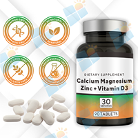 Comprimés de calcium, magnésium, zinc et vitamine D3 en marque privée OEM/ODM, 90 unités, pour la santé osseuse et le bien-être des articulations des enfants et des adultes