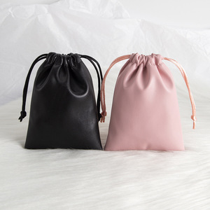 Sacs à bijoux en cuir PU avec cordon de serrage, 7x9cm à 15x20cm, pour ranger les écouteurs et les bijoux - Product Image 4