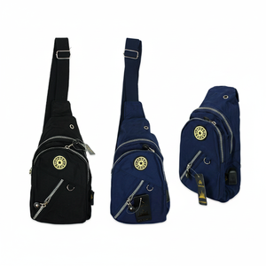 60 pz/CS Borsa a tracolla vintage da donna alla moda in PU/Nylon/Pelle, Borse Messenger con dettagli in pietra/catena/lettere, Modello XL portatile personalizzabile - Product Image 4