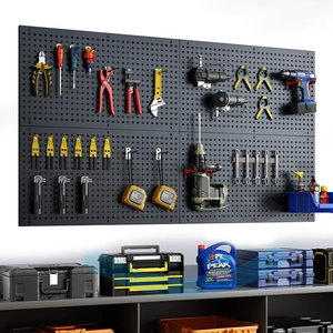 Mehrzweck-Peg board Wall Mount Organizer mit versteckten Haken für Gaming Garage Badezimmer oder Nagellack Makeup CD Storage - Product Image 4