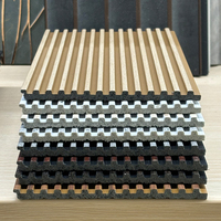 Vente en gros de panneaux muraux PS multi-design Panneau au charbon de bois Panneau à persiennes Décoration intérieure