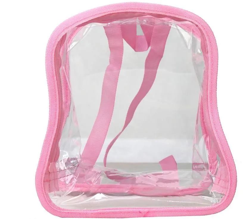 Borsa per zaino in PVC rosa trasparente per bambini vendita diretta produttore Guangzhou con giocattoli accessori