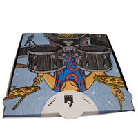 SP2710 Proveedor de Cajas de Pizza Impresas Recicladas con Diseño Personalizado, Caja de Embalaje de Papel Corrugado para Llevar, Contenedor de Alimentos para Sándwiches