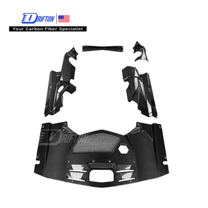 ชุดแผงห้องเครื่องยนต์คาร์บอนไฟเบอร์แบบแห้งรุ่นใหม่สำหรับ Aventador LP700 ปี 2011-2015 พร้อมลายทอ 3K/6K/12K ผิวเงา/ผิวด้าน - Product Image 2