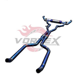Sistema de escape Vortex 100% de titanio, compatible con BMW G07 X7 M50i M60i 4.4T Performance Racing Valvetronic Catback, silenciador azul. - Product Image 2