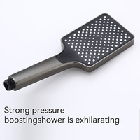 Douche murale gris canon, jet doux, eau chaude et froide, pour salle de bain d'hôtel, ensemble de douche, robinet de baignoire