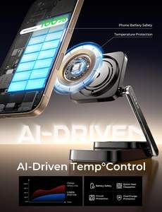 Lisen 2026ที่ชาร์จไร้สายแม่เหล็กแบบเร็ว15W แท่น<span class=keywords><strong>ชาร์จ</strong></span>3 in 1พับได้สังกะสีอัลลอยสำหรับ iPhone 16 15 PRO MAX iWatch - Product Image 3