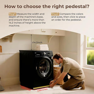 Soporte de Pedestal de Acero Aleado Negro para <span class=keywords><strong>Lavadora</strong></span> <span class=keywords><strong>y</strong></span> <span class=keywords><strong>Secadora</strong></span> con Cajón, Venta al por Mayor - Product Image 4