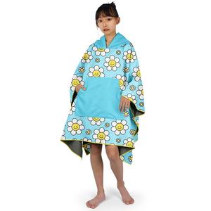 Vente en gros <span class=keywords><strong>de</strong></span> poncho à capuche personnalisé en microfibre pour enfants serviette <span class=keywords><strong>de</strong></span> plage et <span class=keywords><strong>de</strong></span> surf à langer à séchage rapide et compressée pour la salle <span class=keywords><strong>de</strong></span> bain extérieure - Product Image 3