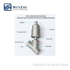 Внутренний проволочный угловой седельный клапан 304 нержавеющей стали пневматический паровой клапан типа Y высокотемпературная Резьбовая пряжка - Product Image 5