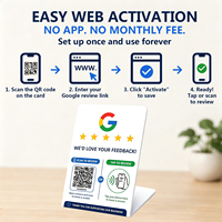 Google Yorum NFC Tezgah Üstü Ekran PVC Standı QR Kod Müşteri Geri Bildirim Talep Levhası Restoran Otel Salon Mağaza Masası için