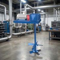 Agitateur de boue à couple élevé DJJBQ075S pour mélange de réservoirs de forage pétrolier 7,5 kW 800 mm, agitateur antidéflagrant à double turbine