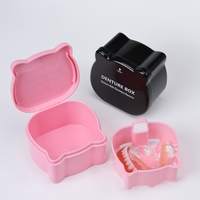 Mini organisateur boîte de rangement en plastique aligneur Compact étui dentaire étui pour prothèse dentaire coloré accolades dentaires boîte de retenue