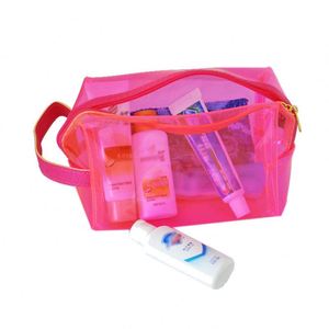 Wholesale SHANGHONG Custom Fashion Transparent Glitter Zipper Closure Letter Pattern PVC Cosmetic <b>Makeup</b> <b>Bag</b> - Product Image 4