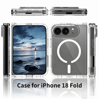 Coque transparente fine en gros pour iPhone Duo, compatible magnétique, pliable, anti-rayures, antichoc
